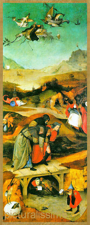 Copie Reproduction Bosch la Tentation de Saint Antoine (gauche)