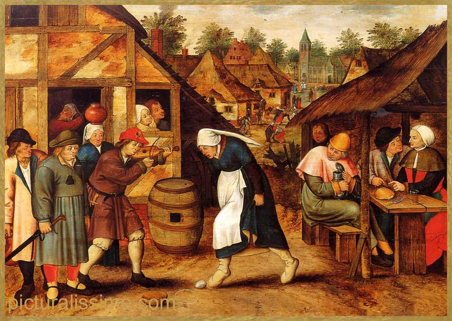 copie reproduction Bruegel danse de l'oeuf