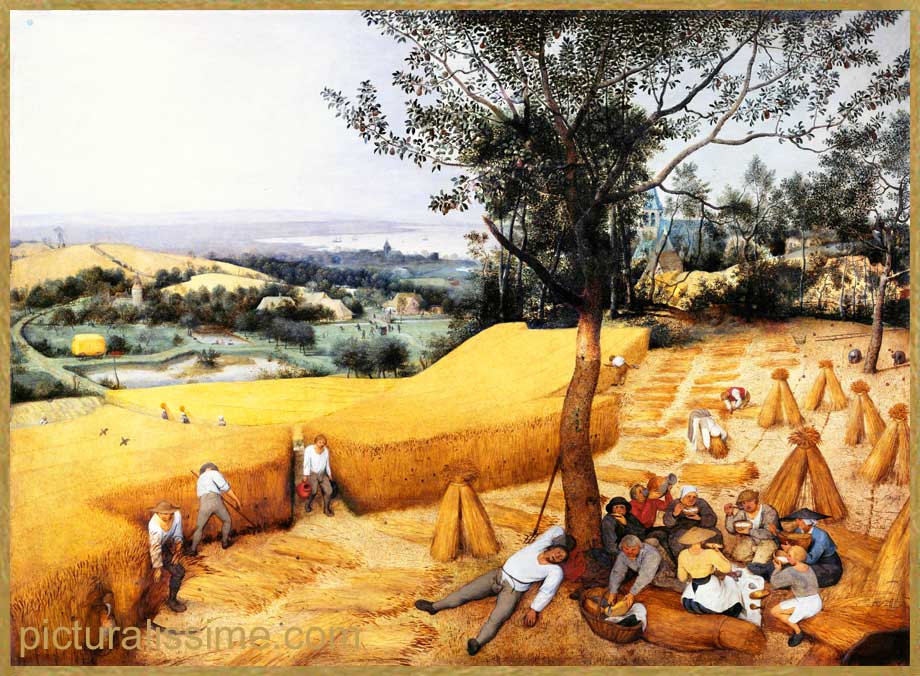 copie reproduction Bruegel la Moisson