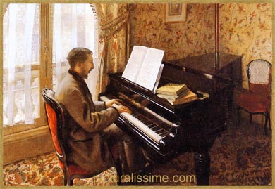 Caillebotte Jeune homme au piano