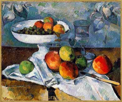Cézanne Compotier Verre Pommes