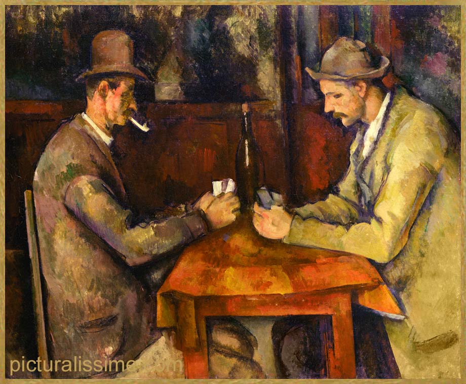 Copie Reproduction Cézanne les joueurs de cartes
