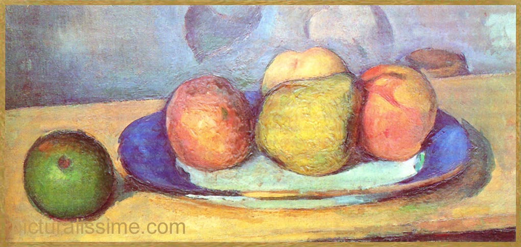 Copie Reproduction Cézanne fruits