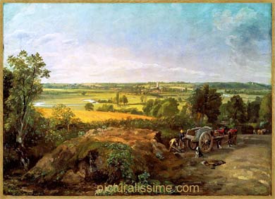 John Constable Vallée de la Stour et Village de Dedham