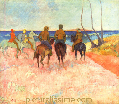 Gauguin Cavaliers sur la plage 1