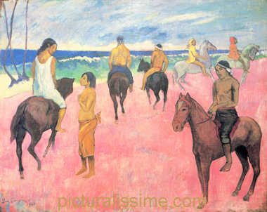 Paul Gauguin Cavaliers sur la plage II