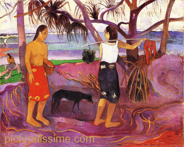 Paul Gauguin I Raro te Oviri Sous les pandanus