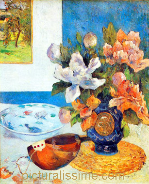 Paul Gauguin Fleurs et Mandoline