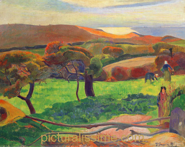 Paul Gauguin Paysage Breton au bord de mer