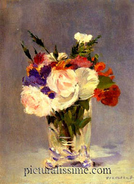 édouard Manet bouquet de fleurs dans un vase