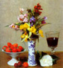 Fantin Latour fruits fleurs verre de vin