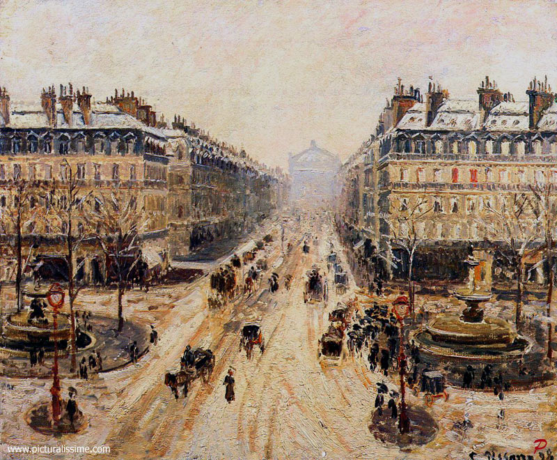 Camille Pissarro Avenue de l'Opéra effet de neige