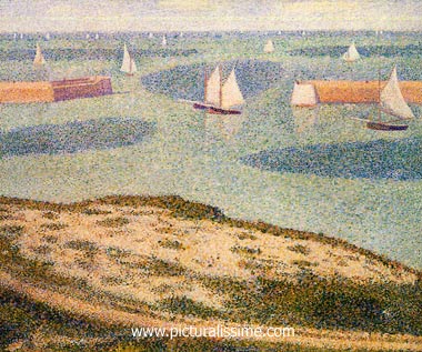 Georges Seurat Port en Bessin l'entée du Port