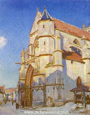 Alfred Sisley église de moret sur loing