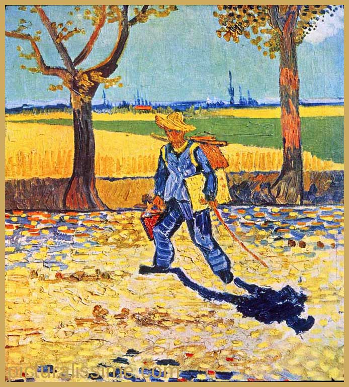Copie Reproduction Van Gogh L'Artiste sur le chemin du travail
