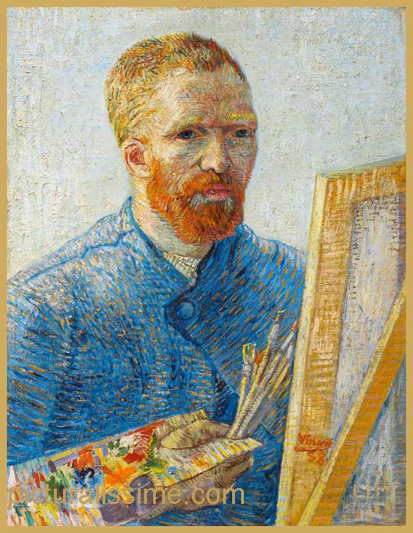 Copie Reproduction Vincent Van Gogh Autoportrait au Chevalet