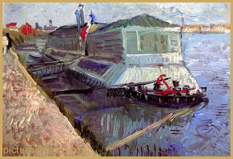 Copie Reproduction Van Gogh le Bateau de bain près d'Asnières