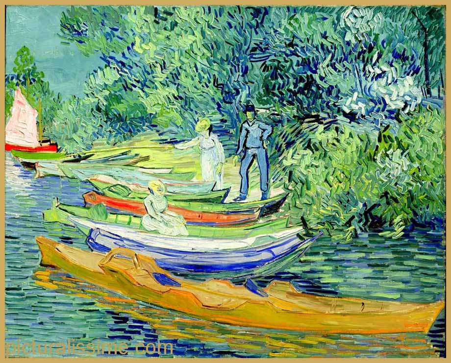 Copie Reproduction Van Gogh bord de l'Oise à Auvers