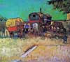 Van Gogh Camp Tsigane avec des roulottes