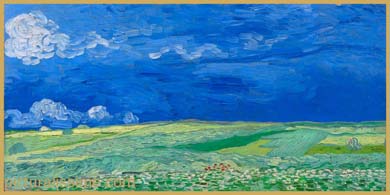 Van Gogh Champ de blé sous un ciel orageux