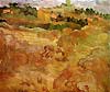 Van Gogh Champ de blés avec Auvers dans le fond
