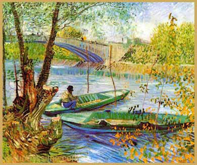 Van Gogh la Pêche au printemps au pont de Clichy
