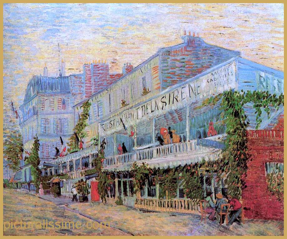 Copie Reproduction Van Gogh Le Restaurant de la Sirène à Asnières