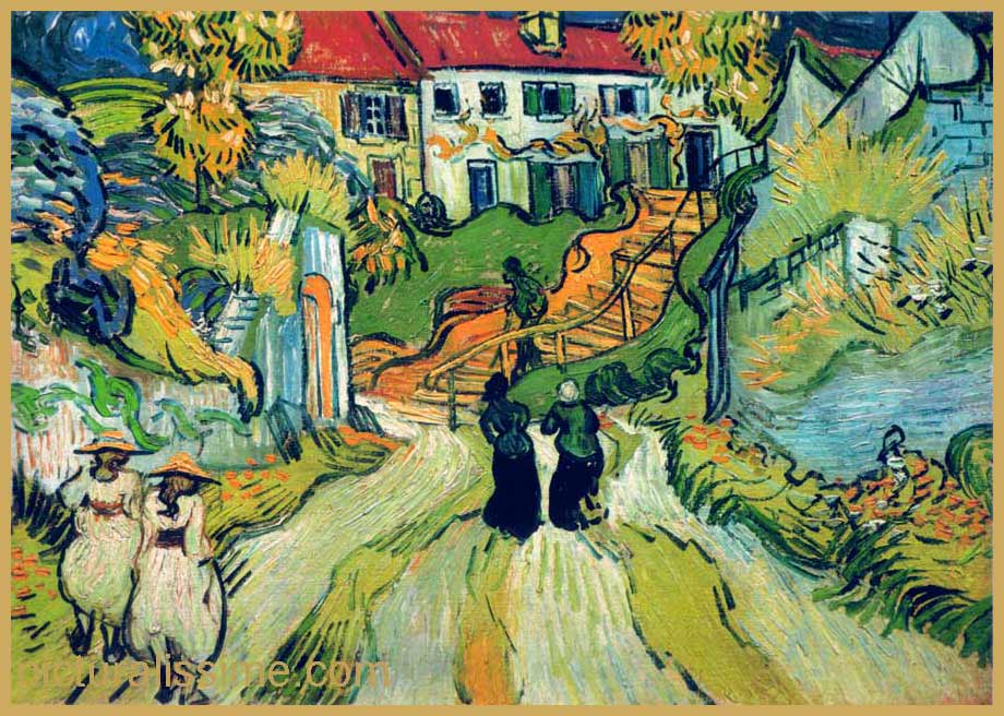 Copie Reproduction Van Gogh l'Escalier d'Auvers
