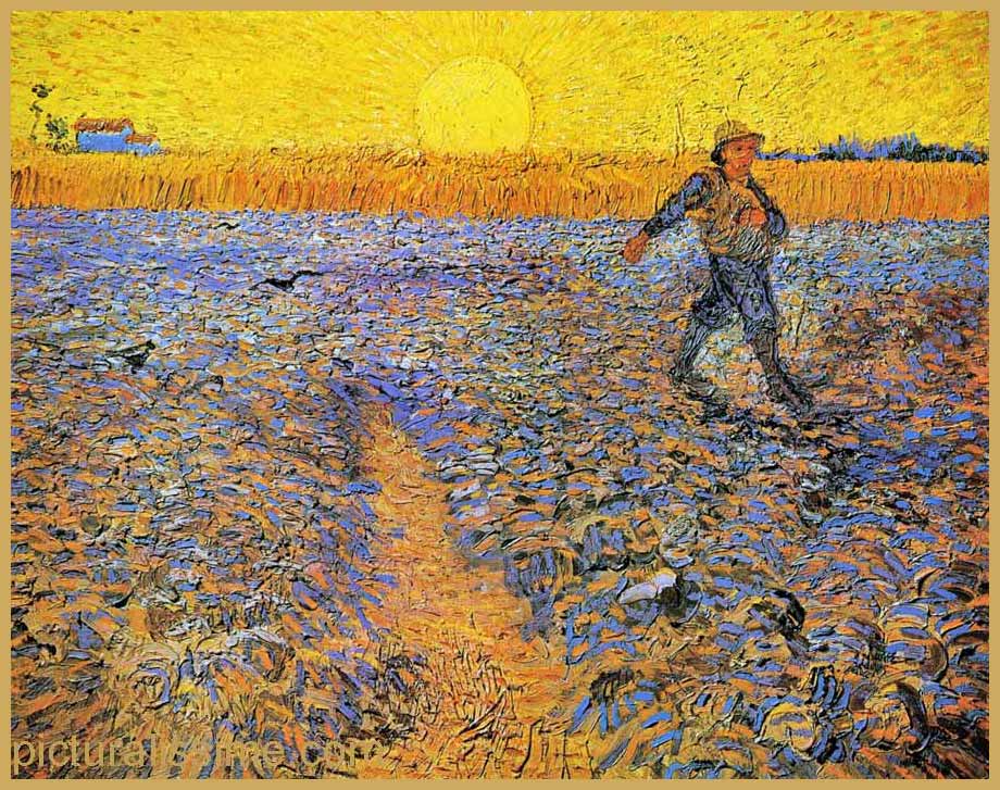 Copie Reproduction Van Gogh le Semeur Soleil couchant