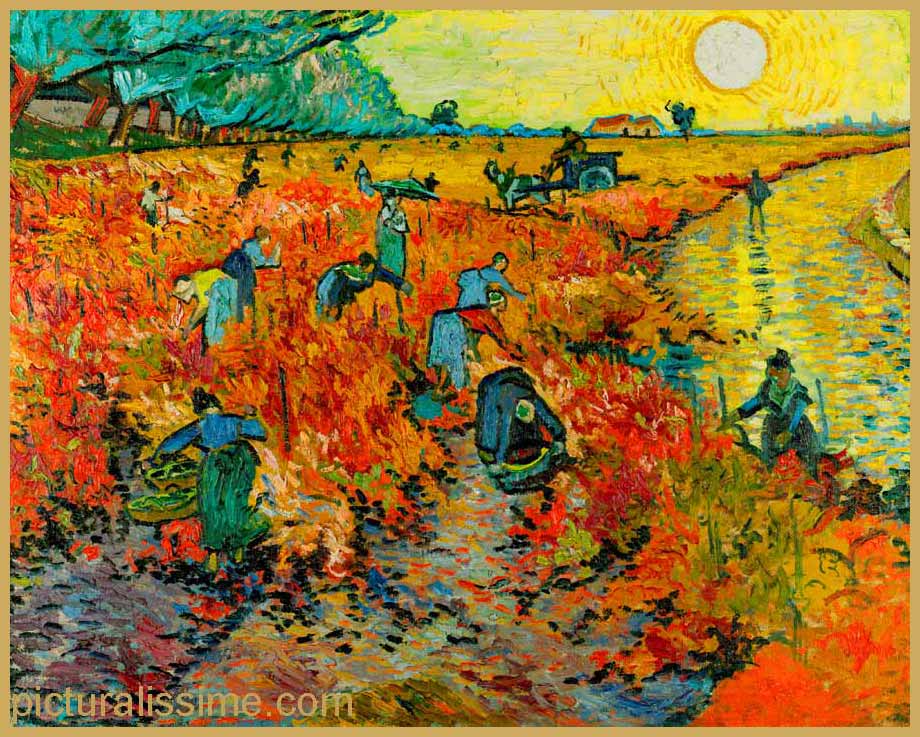Copie Reproduction Van Gogh la Vigne Rouge