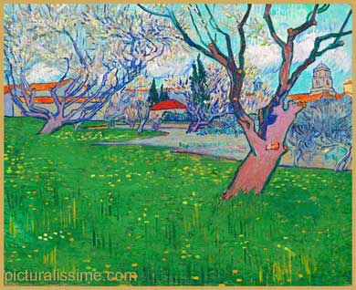 Van Gogh Vue d'Arles avec arbres en fleurs