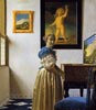 Vermeer Femme debout à l'épinette