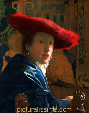 Vermeer Jeune fille au chapeau rouge