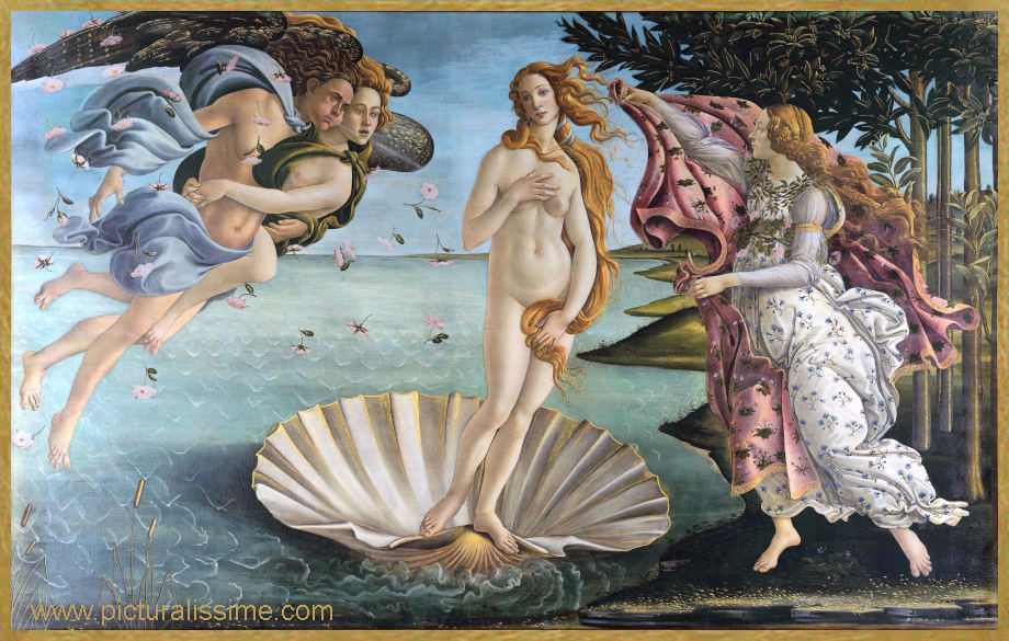 Copie Reproduction Botticelli La naissance de Venus