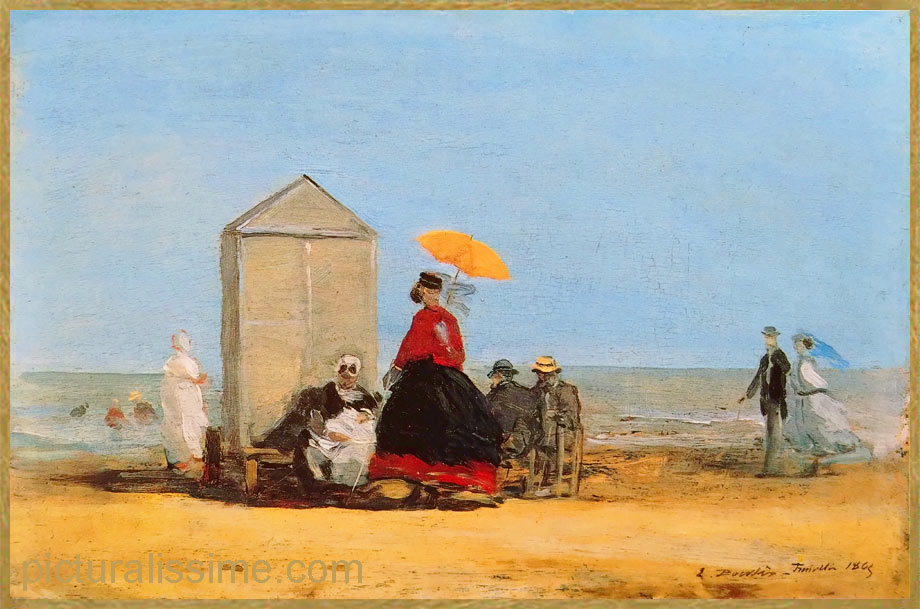 Copie Reproduction Boudin Sur la plage  Trouville