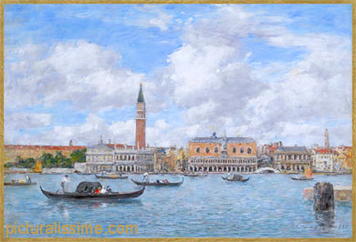 Boudin Venise Campanile, Palais Ducal et Piazzeta de San Giorgio