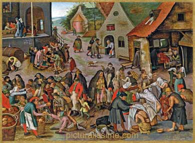 Bruegel Les Sept actes de charité