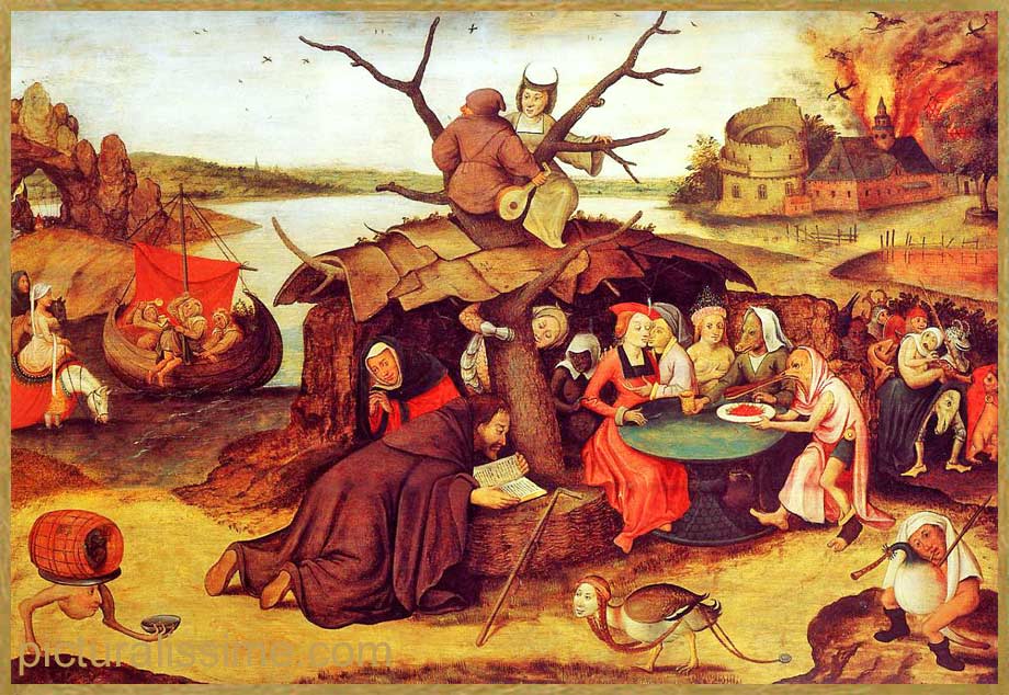 copie reproduction Bruegel La Tentation de Saint Antoine