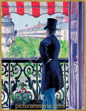 Caillebotte Homme au Balcon Boulevard Haussmann