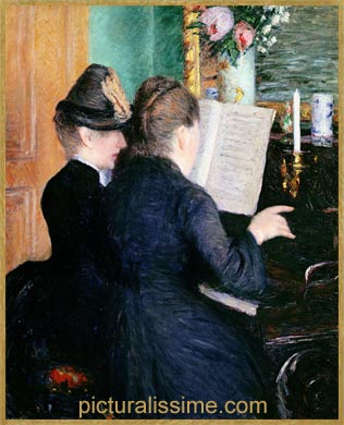 Caillebotte la Leçon de Piano