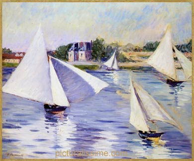 Caillebotte Voile sur la Seine à Argenteuil