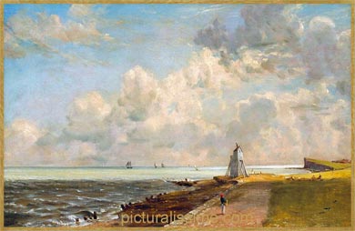 John Constable le Phare de Harwich