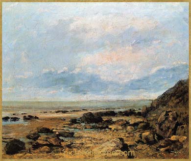 Gustave Courbet Bord de mer rocheux