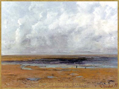 Gustave Courbet la Mer à marée basse à Trouville