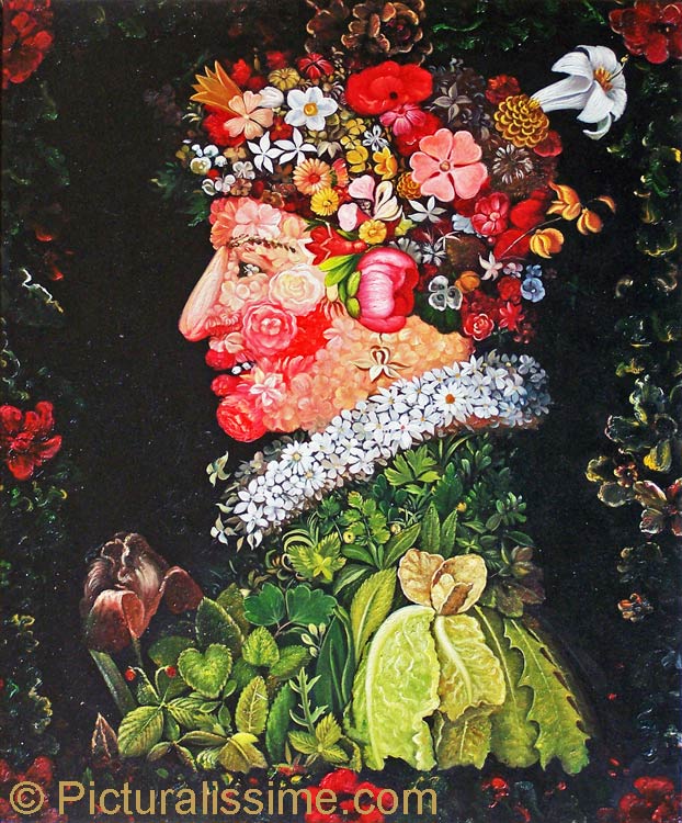 Exemple de qualit d'une reproduction de tableau copie de Arcimboldo