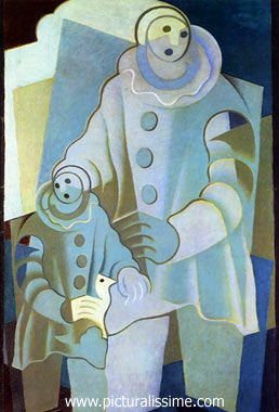 Juan Gris Deux Pierrots