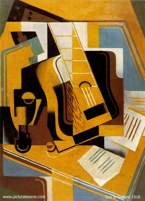 Copie Reproduction Gris la Guitare 1918