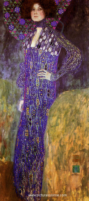 Copie Reproduction de Klimt Portrait d'Emille Floge