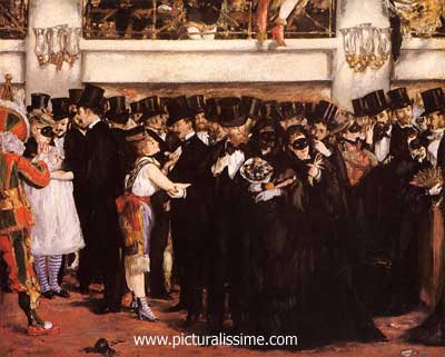 Manet Bal Masqué à l'Opéra