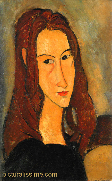 copie reproduction de Modigliani Jeune Femme Rousse